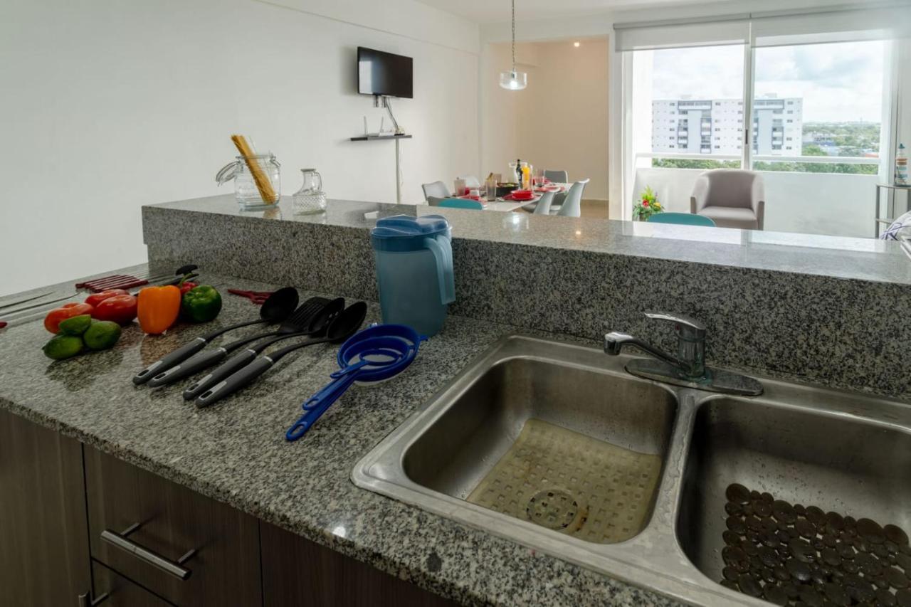 Exclusive Building 6 People 3 Cable Televisions 2 Swimming Pools Balcony, Villa Cancun Bagian luar foto