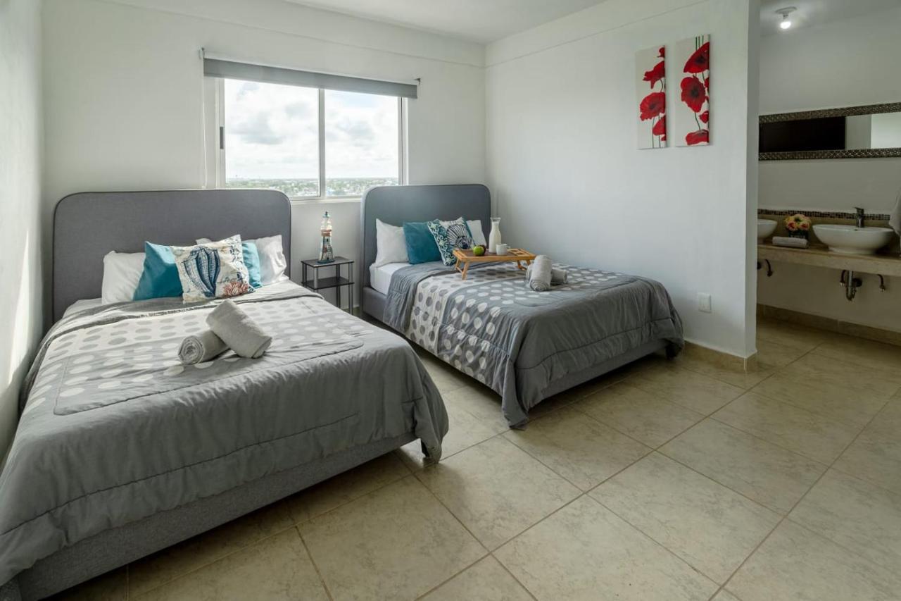 Exclusive Building 6 People 3 Cable Televisions 2 Swimming Pools Balcony, Villa Cancun Bagian luar foto