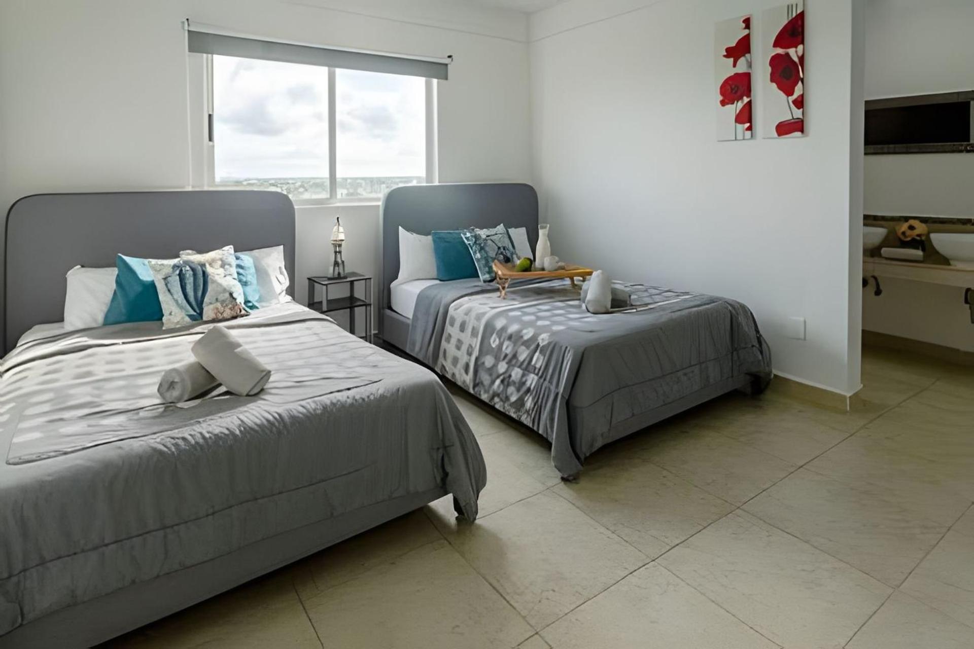Exclusive Building 6 People 3 Cable Televisions 2 Swimming Pools Balcony, Villa Cancun Bagian luar foto